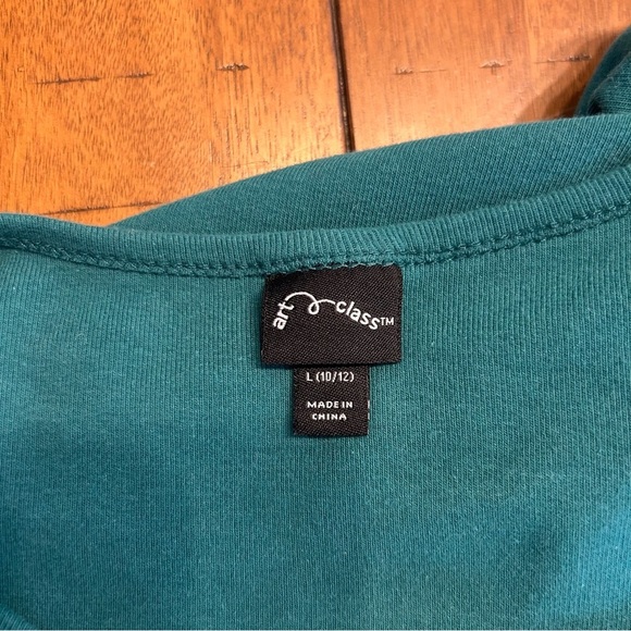 Bundle of Girls Art Class Tops, Sz Large 10/12, Pink Hearts, Green, Black Floral - Picture 5 of 14